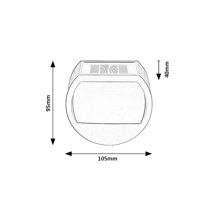 Rabalux - LED Saulės energijos šviestuvas su jutikliu LED/0,5W/1,2V IP44