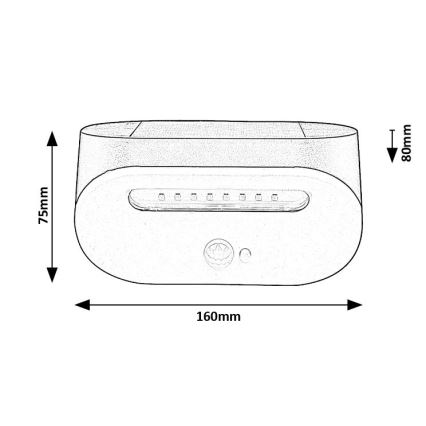 Rabalux - LED Saulės energijos šviestuvas su jutikliu LED/3,2W/3,7V IP44 1200 mAh