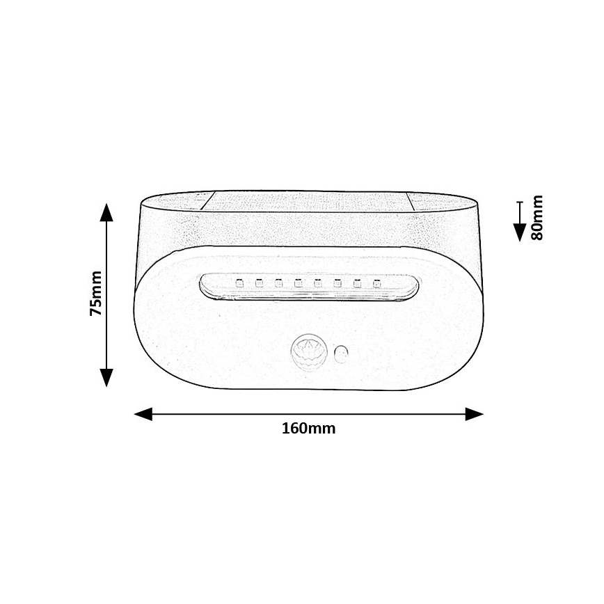 Rabalux - LED Saulės energijos šviestuvas su jutikliu LED/3,2W/3,7V IP44 1200 mAh