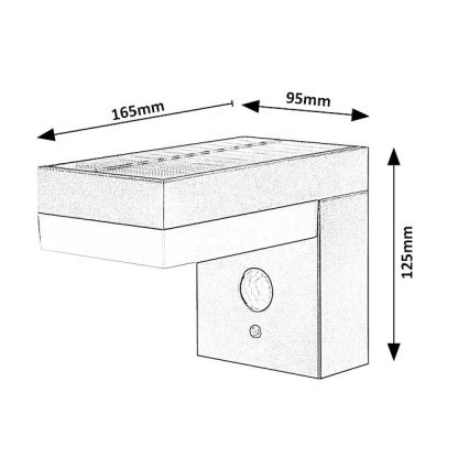 Rabalux - LED Saulės energijos šviestuvas su jutikliu LED/6W/3,7V IP44