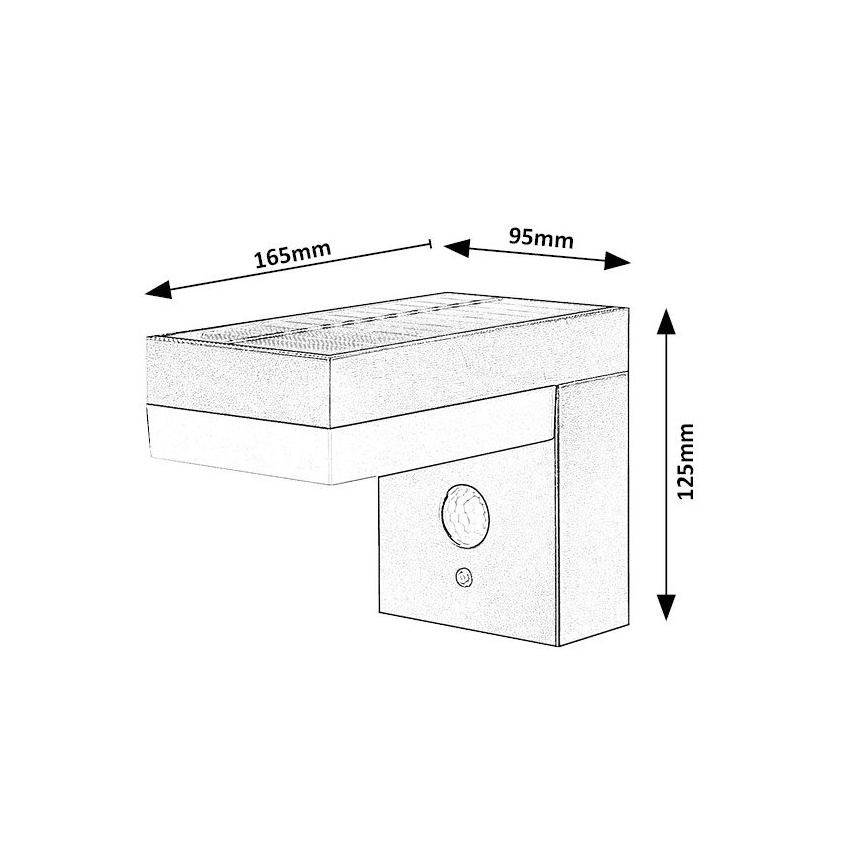 Rabalux - LED Saulės energijos šviestuvas su jutikliu LED/6W/3,7V IP44