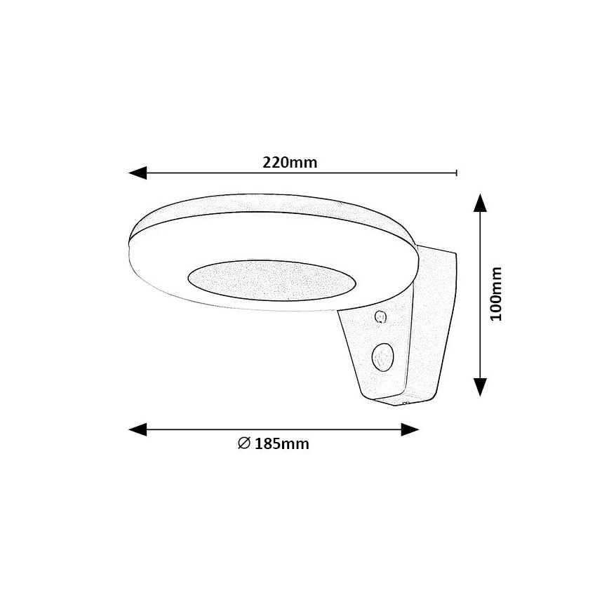 Rabalux - LED Saulės energijos šviestuvas su jutikliu LED/4W/3,7V IP44