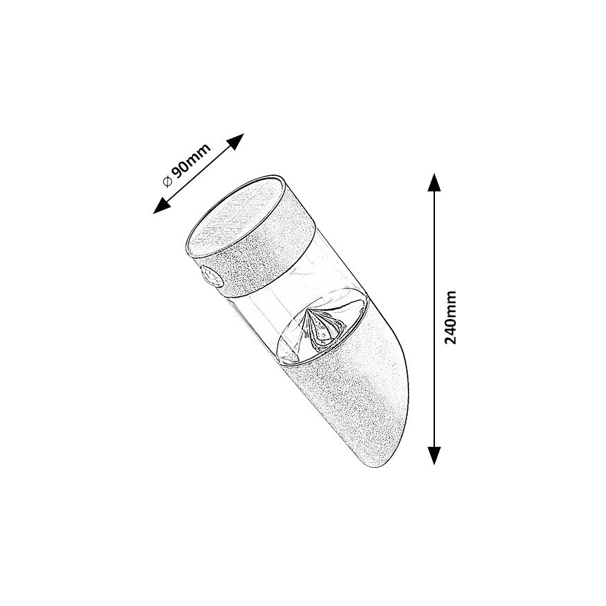 Rabalux - LED Saulės energijos šviestuvas su jutikliu LED/1,5W/3,7V IP44