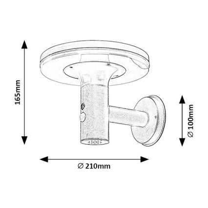 Rabalux - LED Saulės energijos šviestuvas su jutikliu LED/10W/3,7V IP44