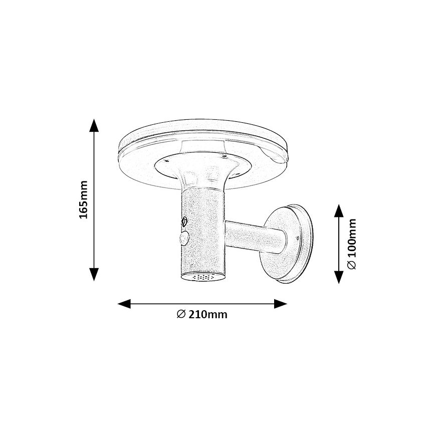 Rabalux - LED Saulės energijos šviestuvas su jutikliu LED/10W/3,7V IP44