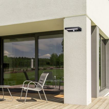 Rabalux - LED Saulės energijos šviestuvas su jutikliu LED/6W/3,7V IP44 2200 mAh