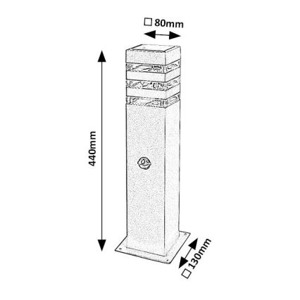 Rabalux - Lauko lempa su jutikliu 1xE27/12W/230V IP44