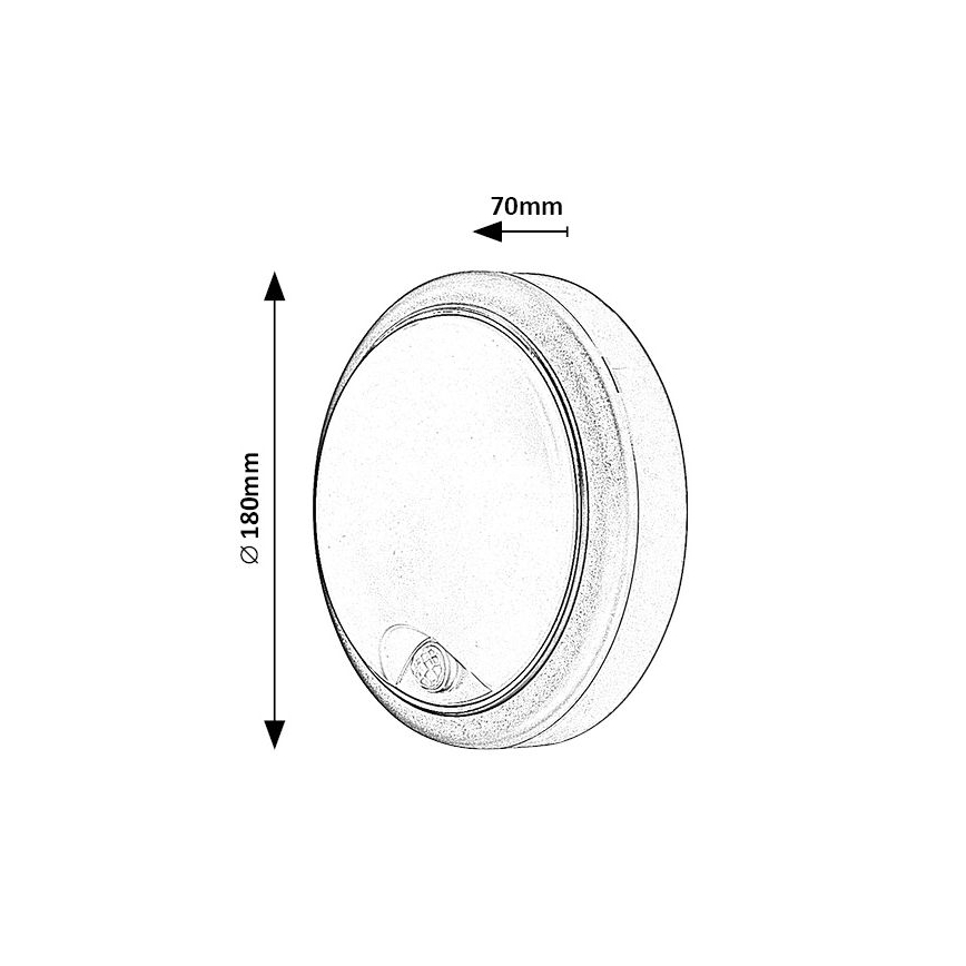 Rabalux - LED Lauko sieninis šviestuvas su jutikliu LED/15W/230V IP54