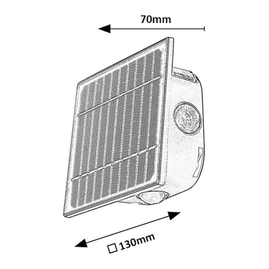 Rabalux - LED šviesos reguliavimas saulės Sieninis šviestuvas LED/0,5W/3,7V 3000K/6000K IP54