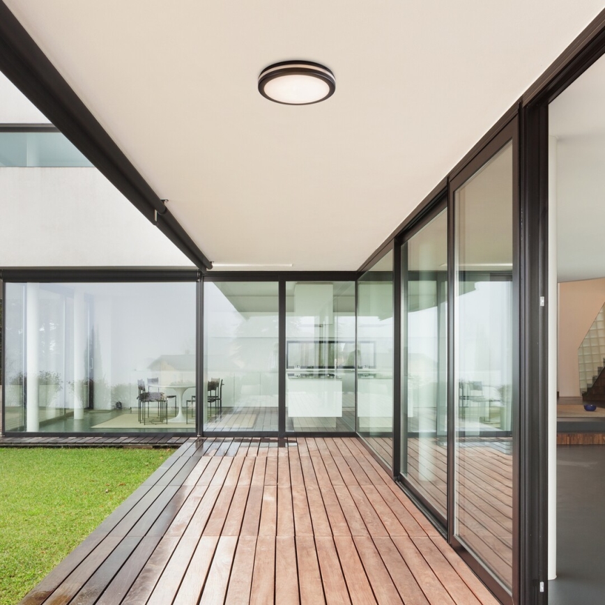 Rabalux - LED lubinis vonios šviestuvas LED/28W/230V 3000/4000/6500K IP54 juoda