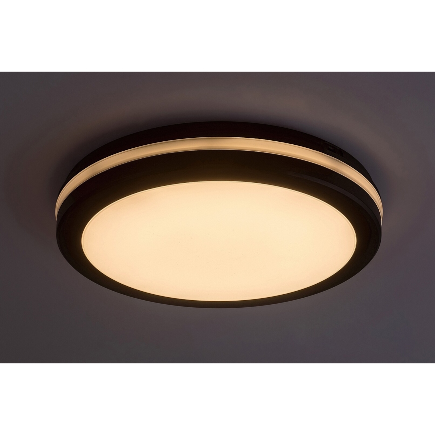 Rabalux - LED lubinis vonios šviestuvas LED/28W/230V 3000/4000/6500K IP54 juoda