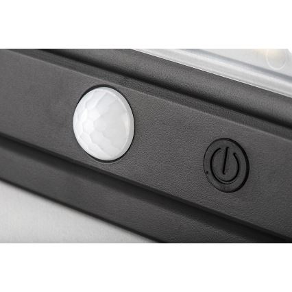 Rabalux - LED saulės energija maitinamas sieninis šviestuvas su jutikliu LED/7W/3,7V IP54 juodas 3000 mAh
