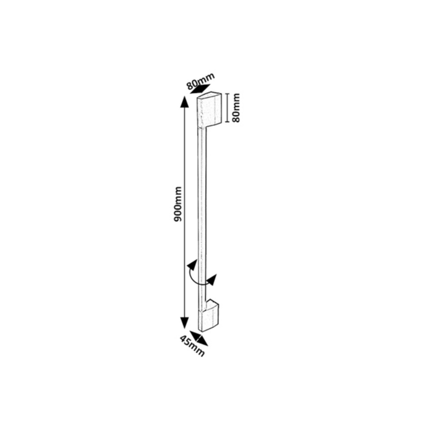 Rabalux - LED lauko sieninis šviestuvas LED/8W/230V IP54 90 cm juodas