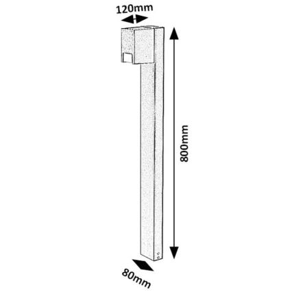 Rabalux - Lauko šviestuvas 1xGU10/7W/230V IP44 juoda