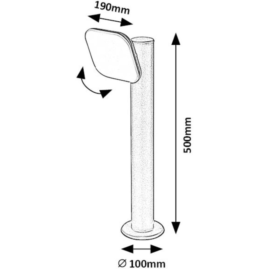 Rabalux - LED Lauko lanksti lempa LED/12W/230V IP44 50 cm juodas