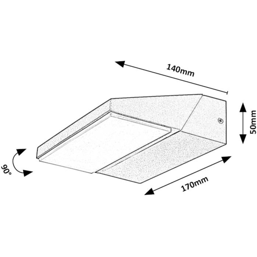 Rabalux - LED sieninis lauko šviestuvas LED/13W/230V IP65 juoda