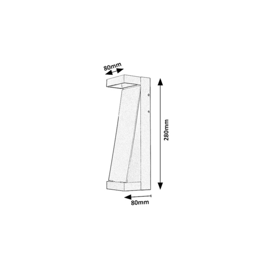 Rabalux - LED lauko sieninis šviestuvas LED/13W/230V IP65 antracitas