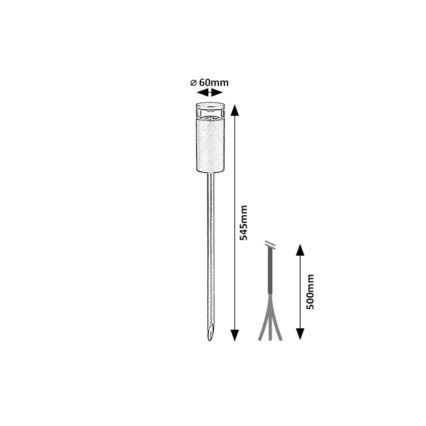 Rabalux - Lauko šviestuvas 1xGU10/10W/230V IP54 54,5 cm antracitas