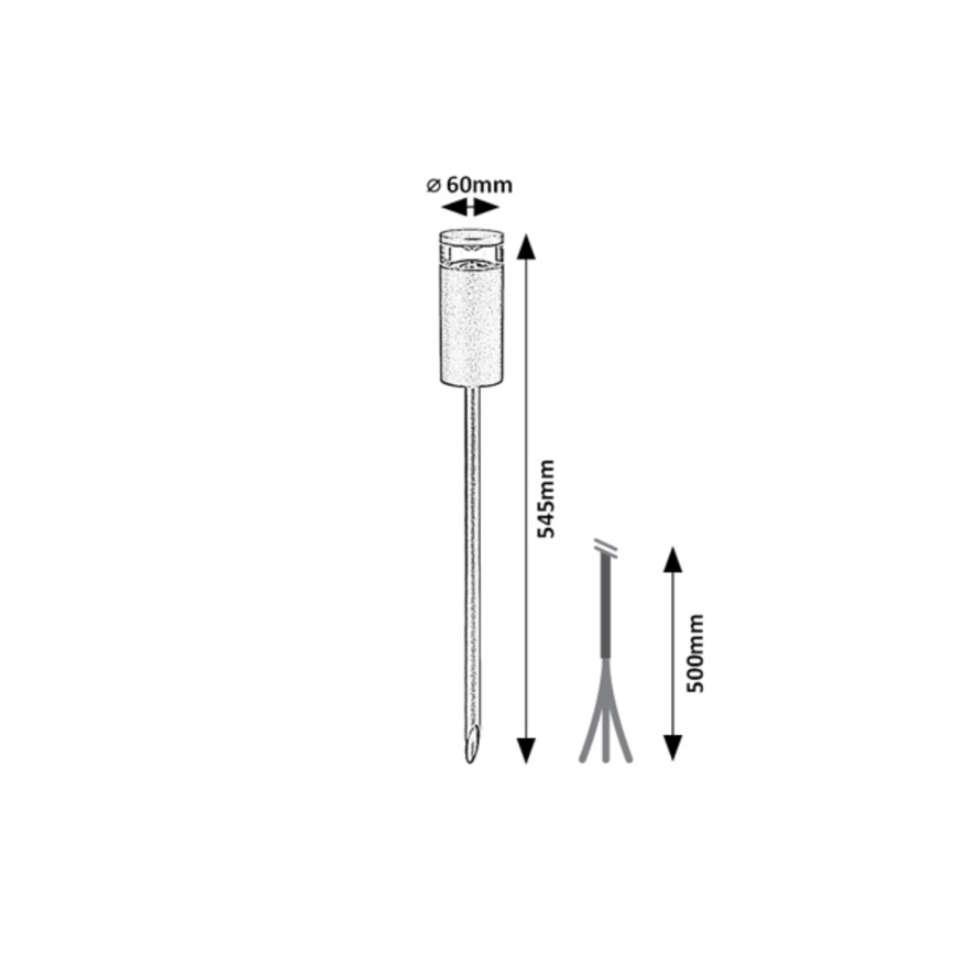 Rabalux - Lauko šviestuvas 1xGU10/10W/230V IP54 54,5 cm antracitas