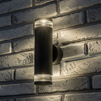 Rabalux - Lauko sieninis šviestuvas 2xGU10/10W/230V IP54 antracitas