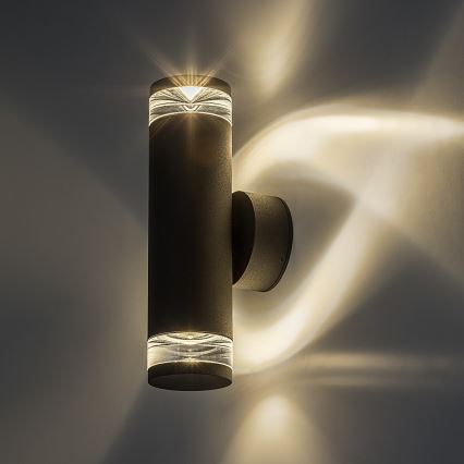 Rabalux - Lauko sieninis šviestuvas 2xGU10/10W/230V IP54 antracitas