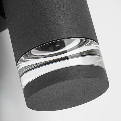 Rabalux - Lauko sieninis šviestuvas 2xGU10/10W/230V IP54 antracitas