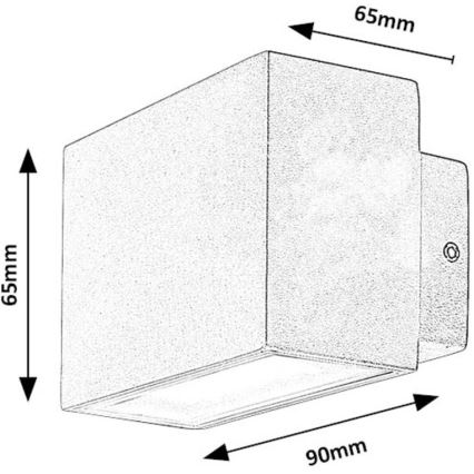 Rabalux - LED sieninis lauko šviestuvas LED/7W/230V IP54 balta