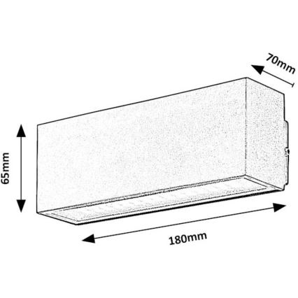 Rabalux - LED sieninis lauko šviestuvas LED/10W/230V IP54 juoda