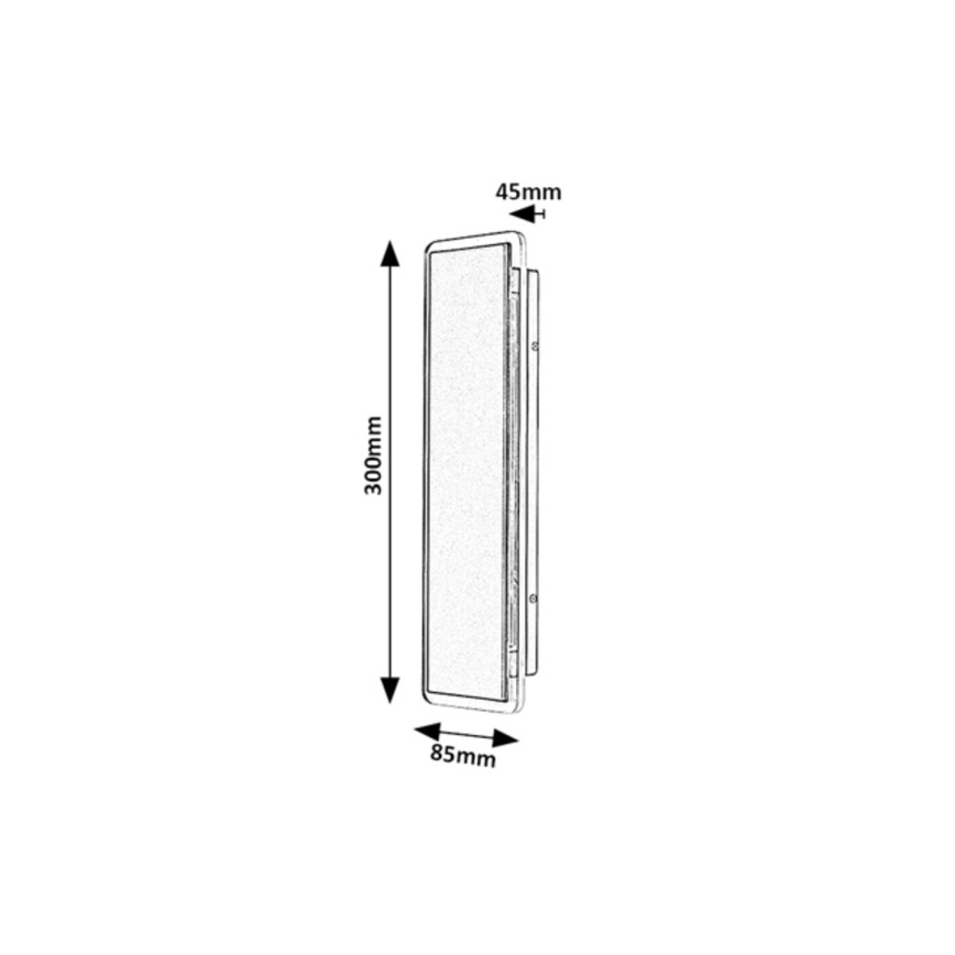 Rabalux - Lauko LED sieninis šviestuvas LED/18W/230V IP54 juodas