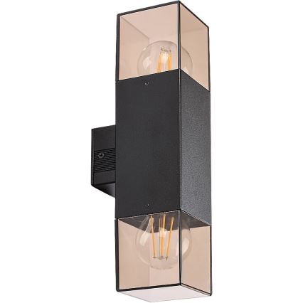 Rabalux - Lauko sieninis šviestuvas 2xE27/60W/230V IP54 juoda