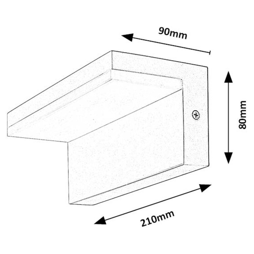 Rabalux - LED sieninis lauko šviestuvas LED/10W/230V IP54 balta