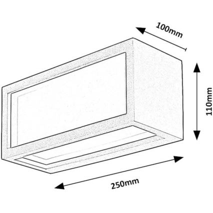 Rabalux - LED sieninis lauko šviestuvas LED/10W/230V IP54 juoda