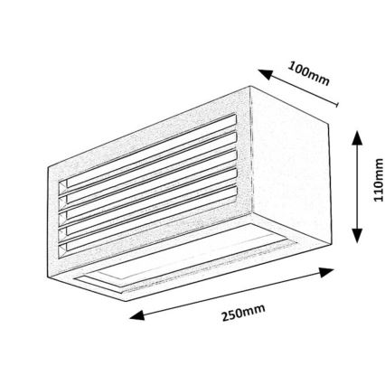 Rabalux - LED sieninis lauko šviestuvas LED/10W/230V IP54 juoda