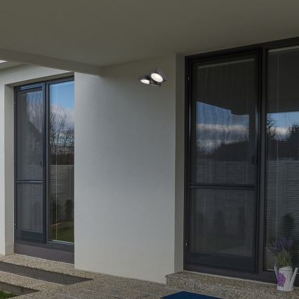 Rabalux - LED Lauko sieninis lankstus šviestuvas 2xLED/7W/230V IP54 antracitas