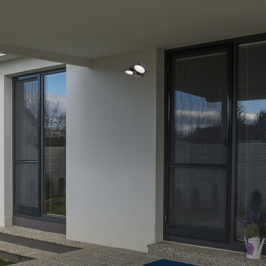Rabalux - LED Lauko sieninis lankstus šviestuvas 2xLED/7W/230V IP54 antracitas