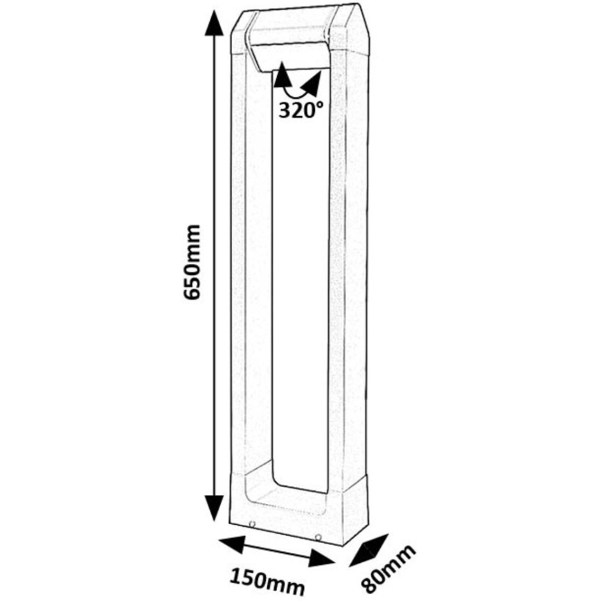 Rabalux - LED Lauko lanksti lempa LED/8W/230V IP54