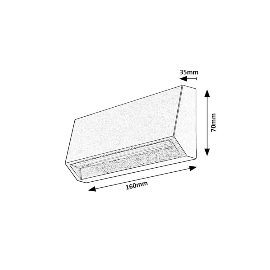Rabalux - LED sieninis lauko šviestuvas LED/3W/230V IP54