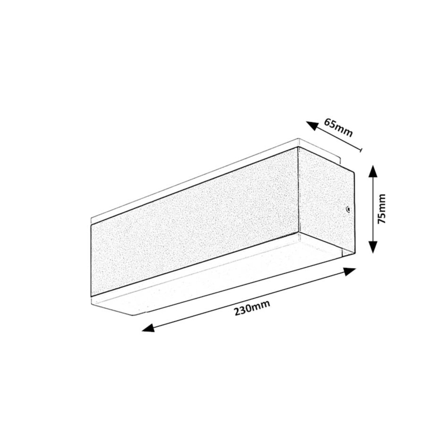 Rabalux - LED sieninis lauko šviestuvas LED/12W/230V IP54