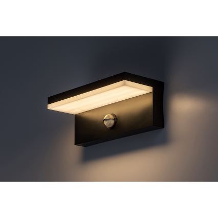 Rabalux - LED Lauko sieninis šviestuvas su jutikliu LED/9W/230V 2700/4000/6500K IP54 juoda