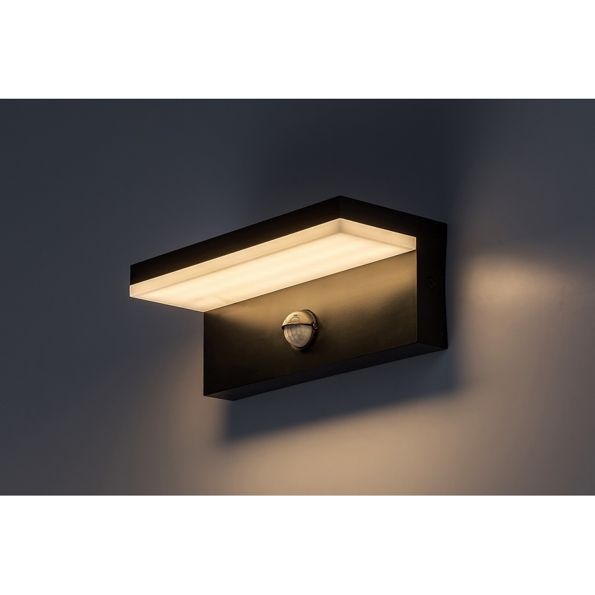 Rabalux - LED Lauko sieninis šviestuvas su jutikliu LED/9W/230V 2700/4000/6500K IP54 juoda