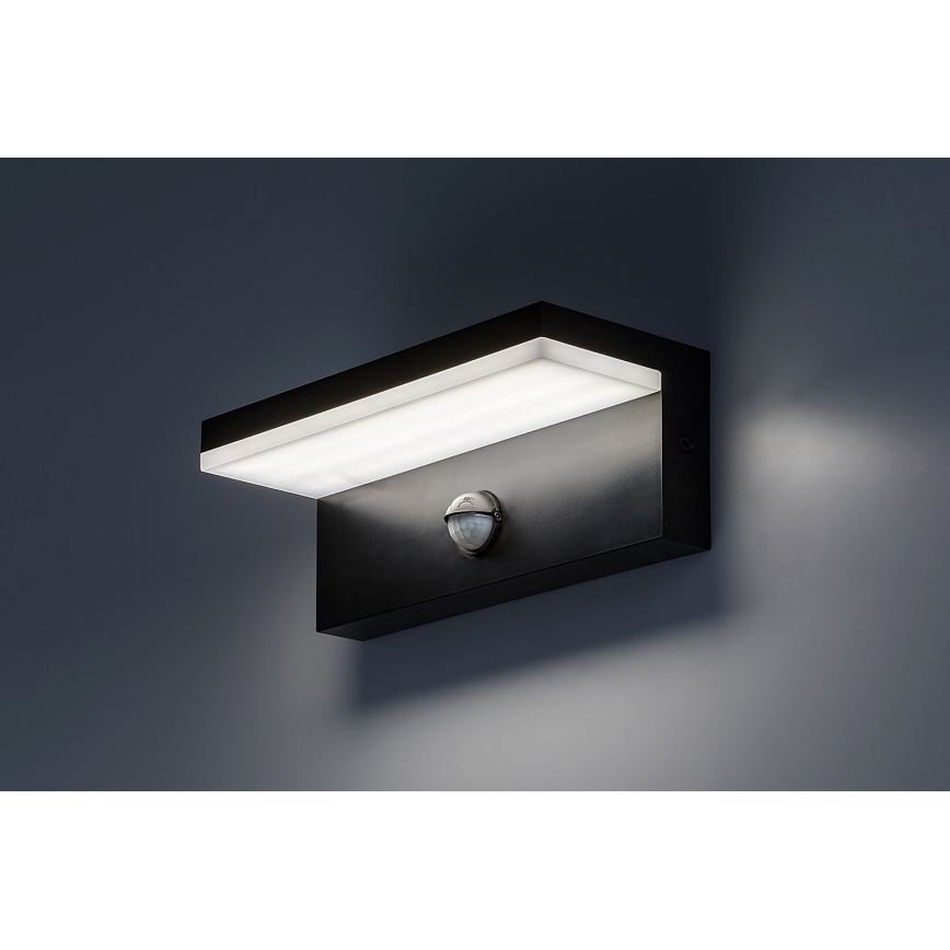 Rabalux - LED Lauko sieninis šviestuvas su jutikliu LED/9W/230V 2700/4000/6500K IP54 juoda
