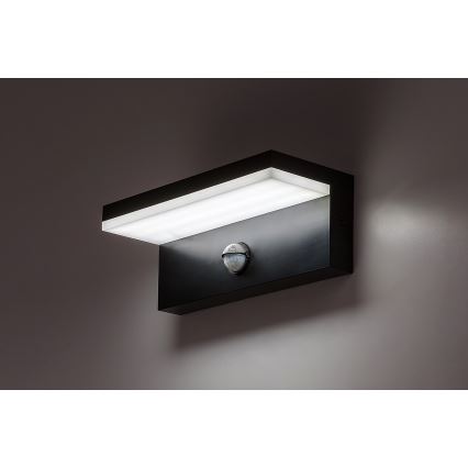Rabalux - LED Lauko sieninis šviestuvas su jutikliu LED/9W/230V 2700/4000/6500K IP54 juoda