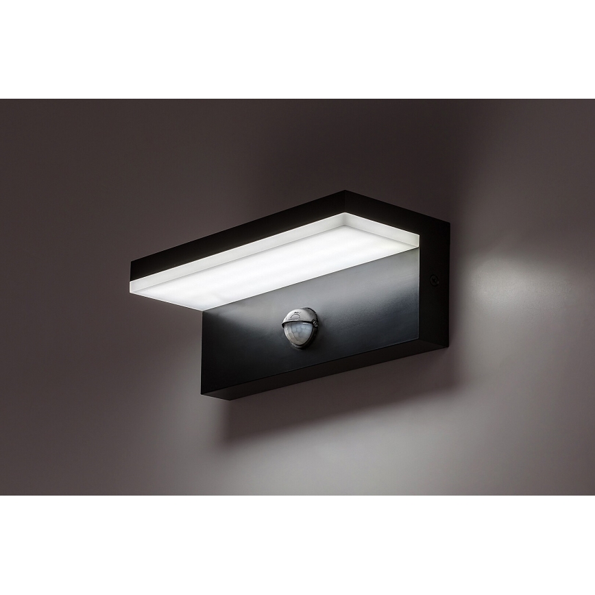 Rabalux - LED Lauko sieninis šviestuvas su jutikliu LED/9W/230V 2700/4000/6500K IP54 juoda