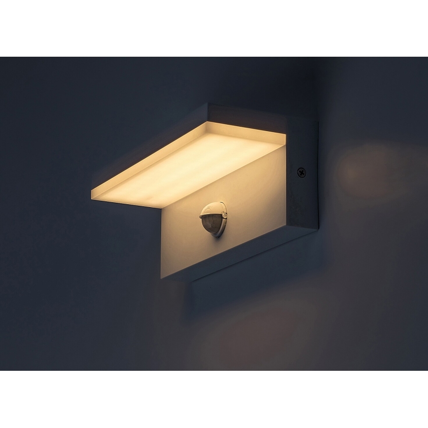 Rabalux - LED Lauko sieninis šviestuvas su jutikliu LED/9W/230V 2700/4000/6500K IP54 balta