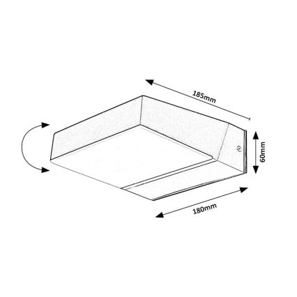 Rabalux - LED sieninis lauko šviestuvas LED/14W/230V 2700/4000/6500K IP54