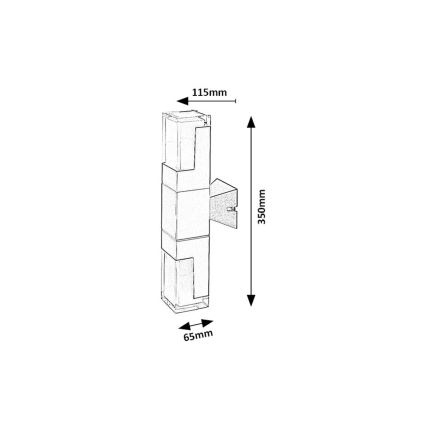 Rabalux - LED Lauko sieninis šviestuvas LED/12W/230V 2700/4000/6000K IP54