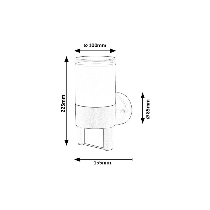 Rabalux - LED sieninis lauko šviestuvas LED/12W/230V IP44