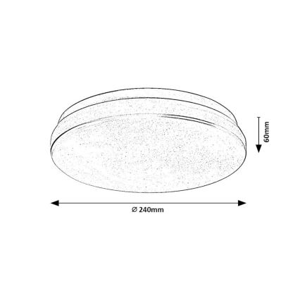 Rabalux - LED vonios kambario lubinis šviestuvas LED/12W/230V 3000/4000/6000K IP44 Ø 24 cm