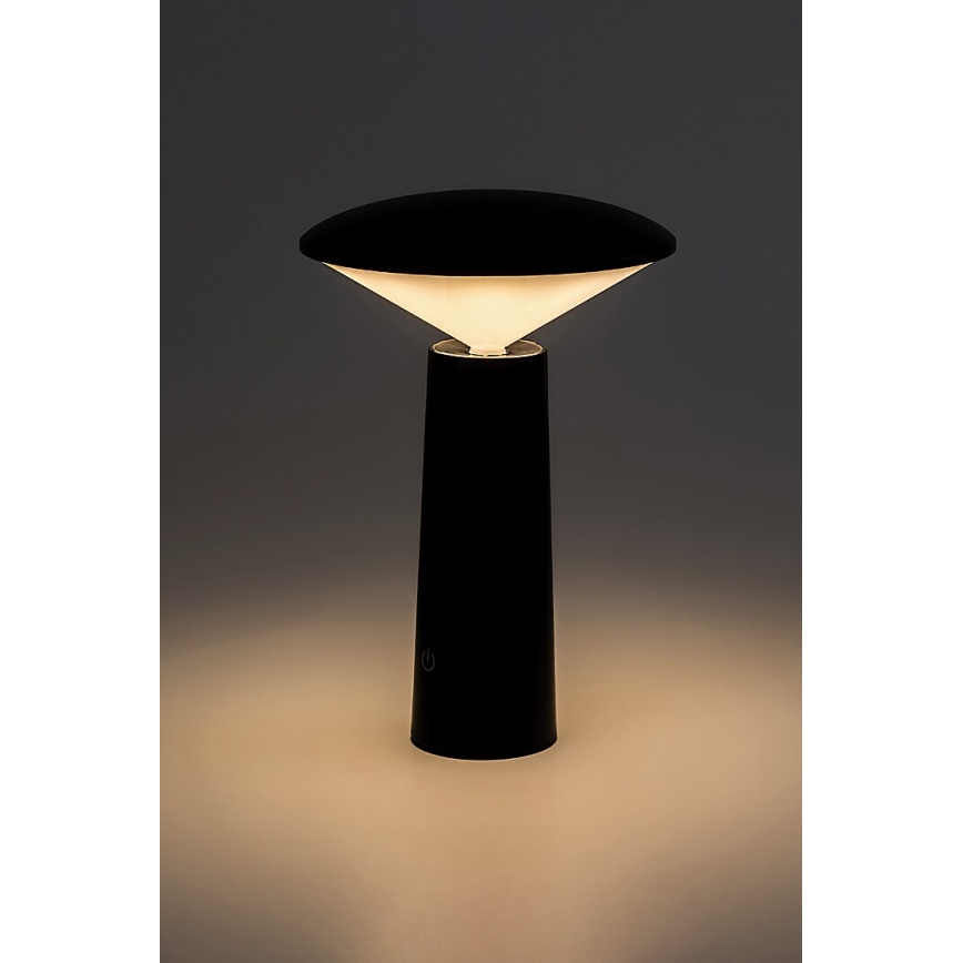 Rabalux - LED Pritemdoma įkraunama jutiklinė stalinė lempa POLPERRO LED/3W/3,7V 1200mAh juoda