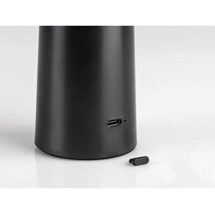 Rabalux - LED Pritemdoma įkraunama jutiklinė stalinė lempa POLPERRO LED/3W/3,7V 1200mAh juoda